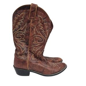 Justin Boots Men's Brown Leather Western Boots
